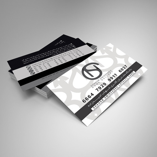 طراحی کارت باشگاه مشتریان گالری امیدزاده